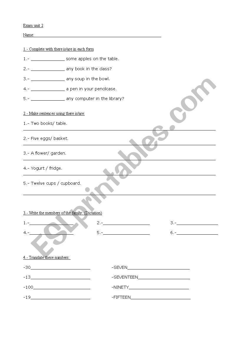 Grammar 6th grade worksheet