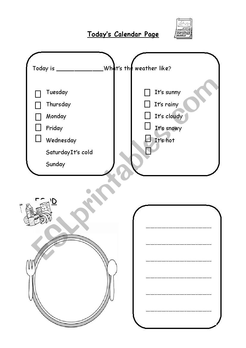 Today´s page - ESL worksheet by mirentxo89