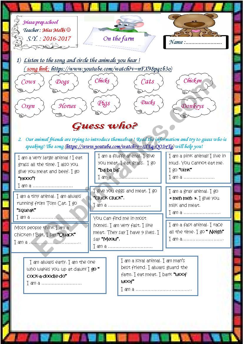 Uncle hedyÂ´s farm 2 (group-hour)