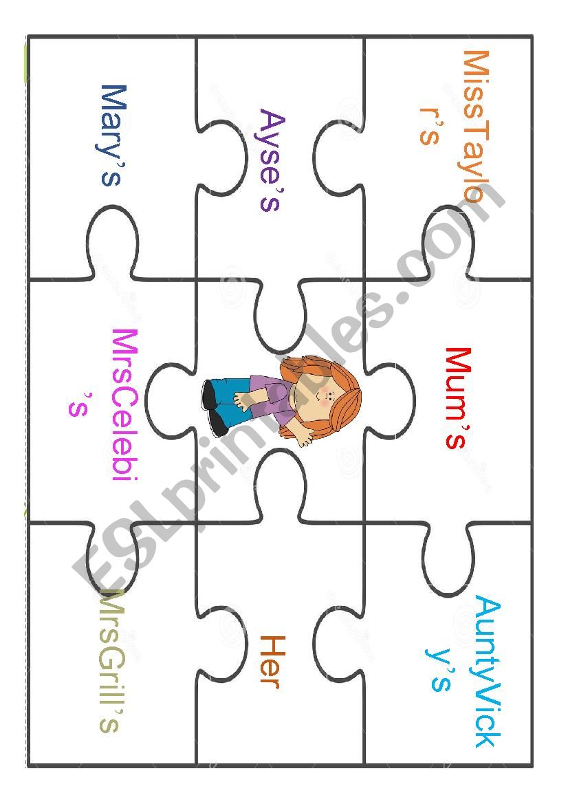 possessive pronouns puzzle worksheet