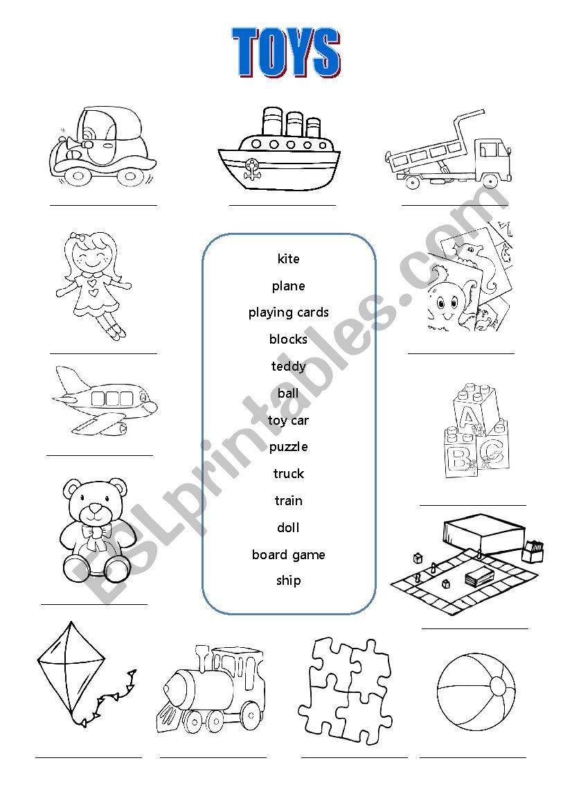 TOYS worksheet