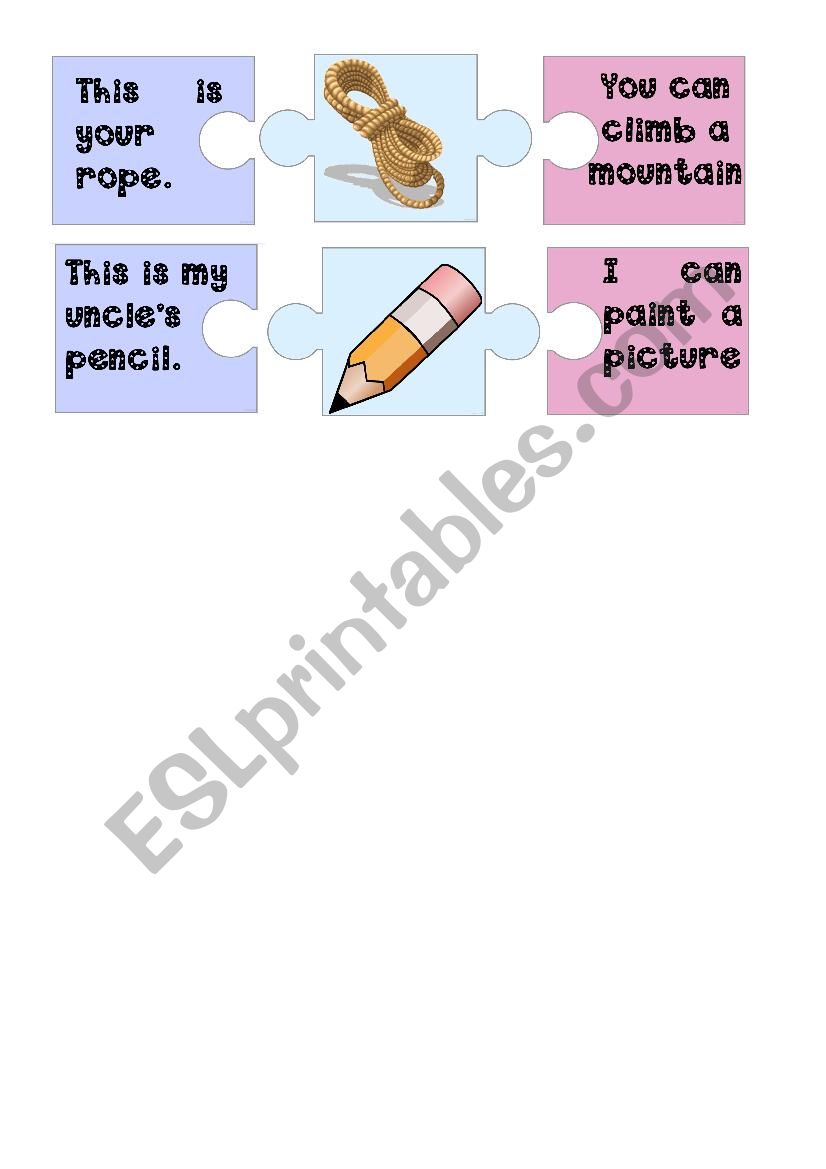 possessive pronouns and can puzzle 3