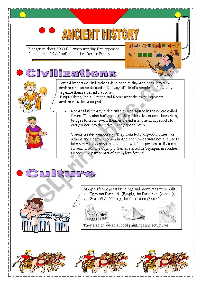 Ancient History worksheet