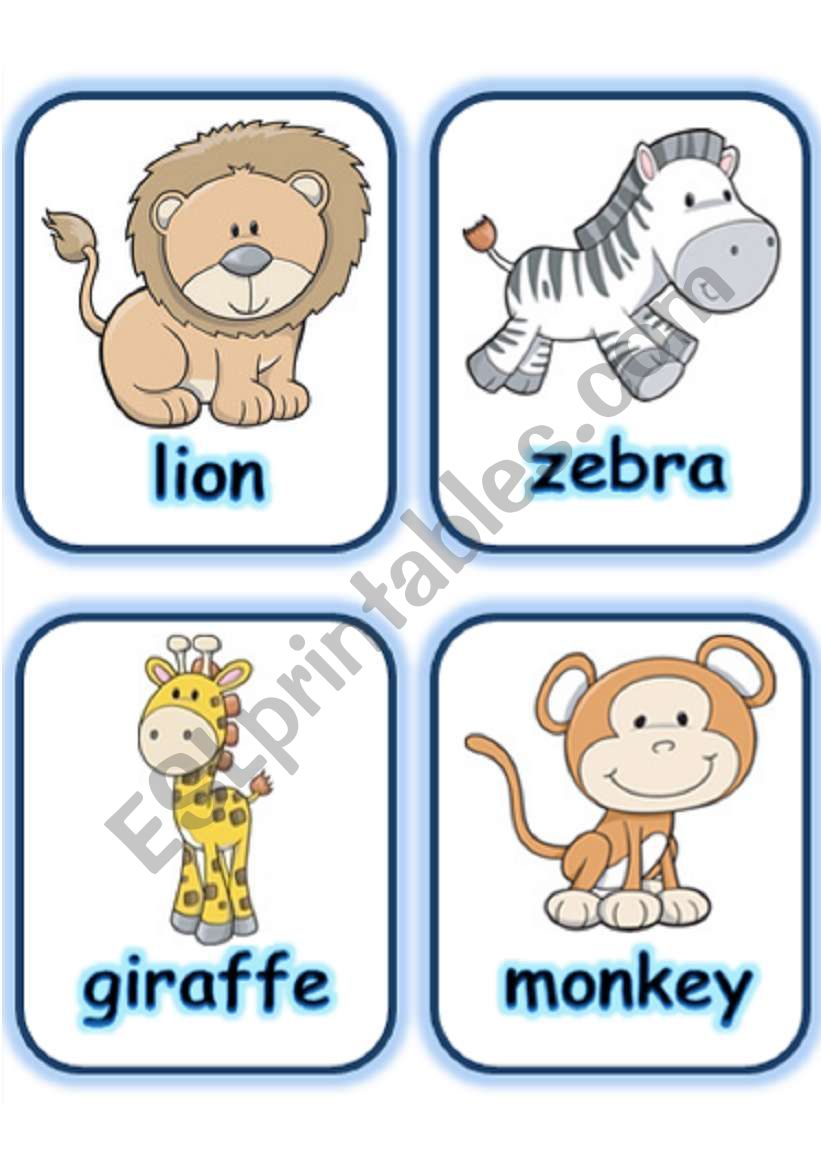  FLASHCARD SET 3- WILD ANIMALS - PART 1