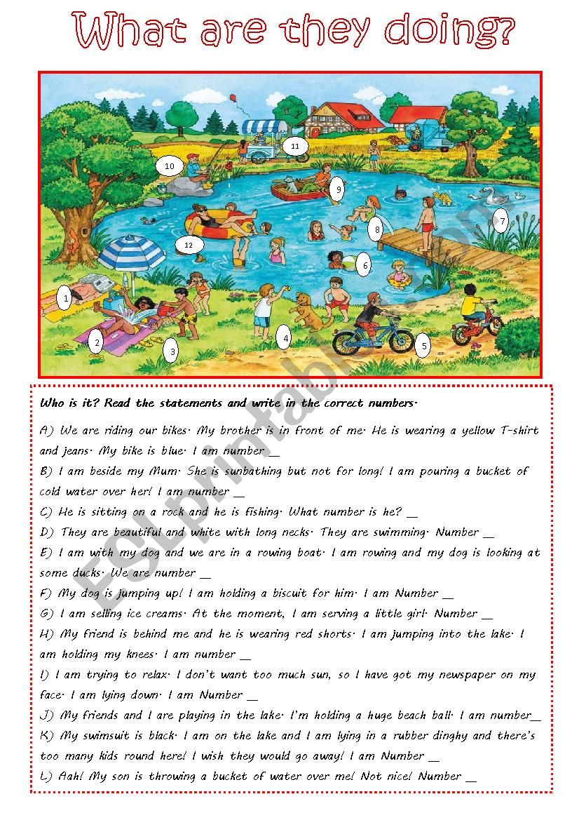 Beside the Lake worksheet