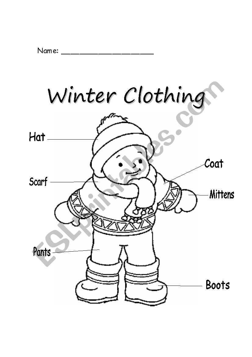 Winter Clothing worksheet