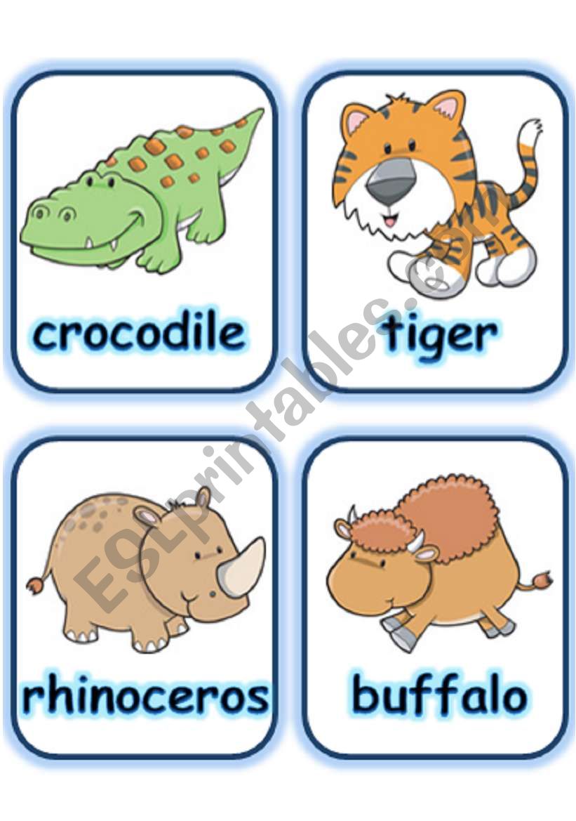  FLASHCARD SET 3- WILD ANIMALS - PART 2