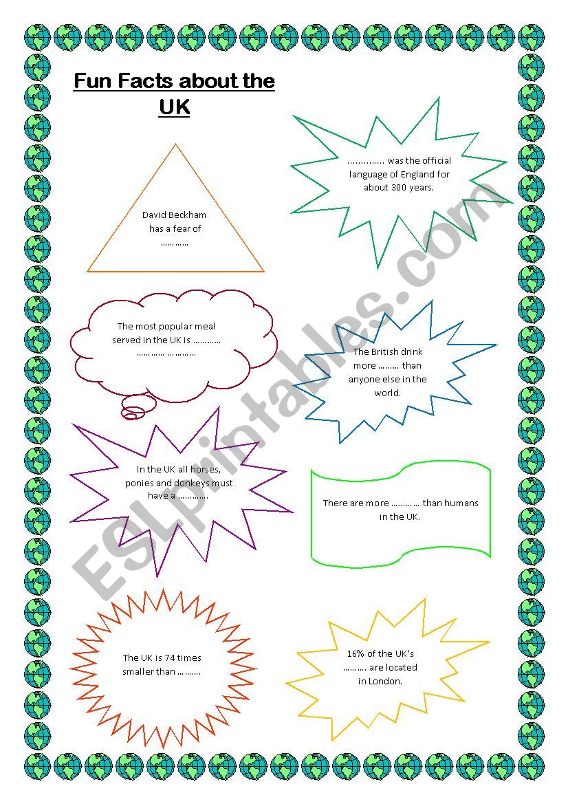 Fun Facts About The UK worksheet