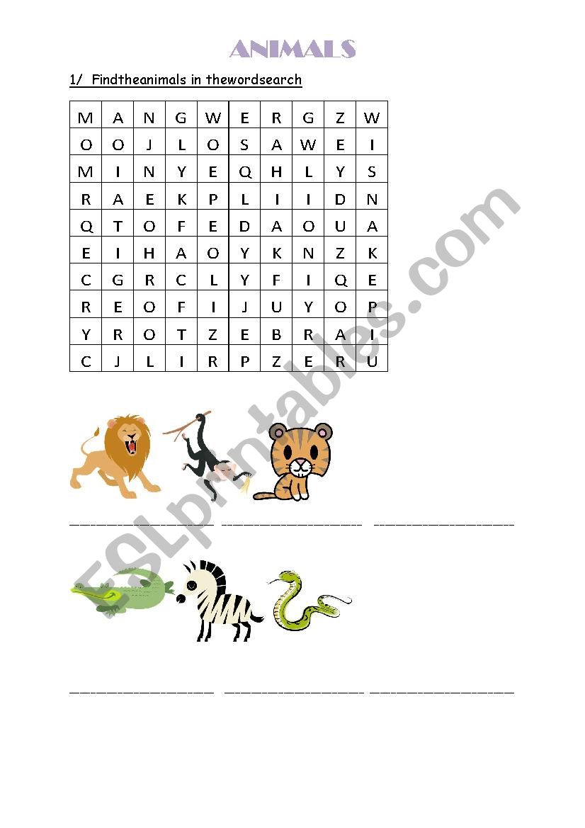 HappyHouse 2 - Animals worksheet