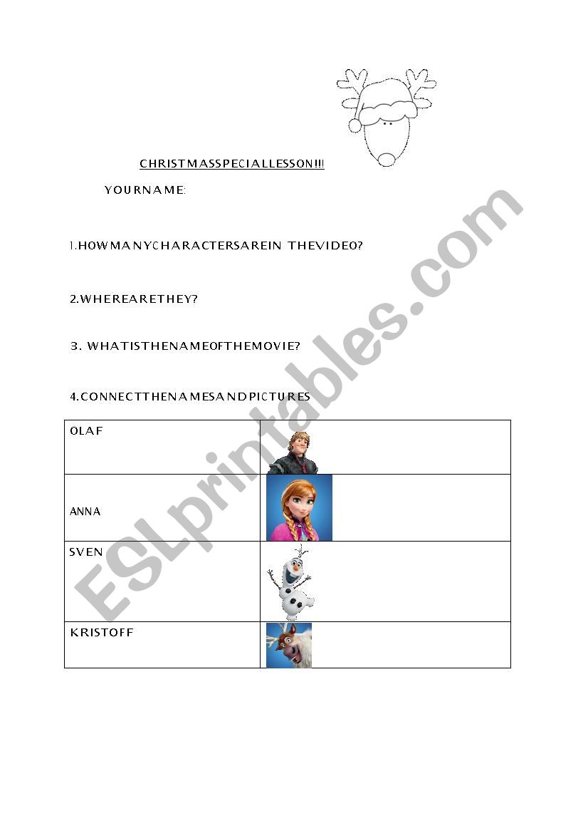 Christmas lesson with Frozen clips