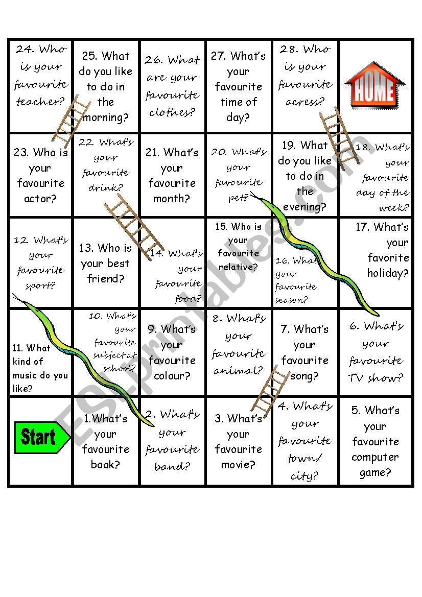 snakes and ladders board game whats your favourite ...?