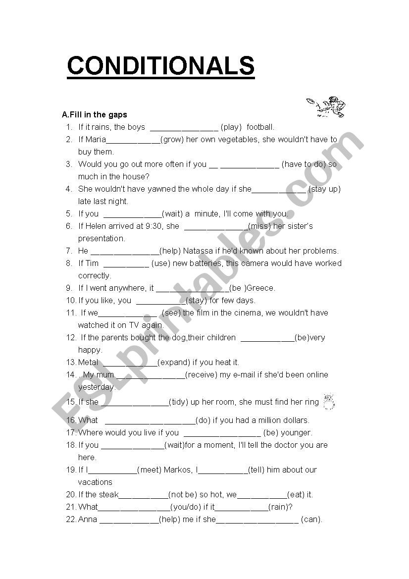 Conditionals worksheet