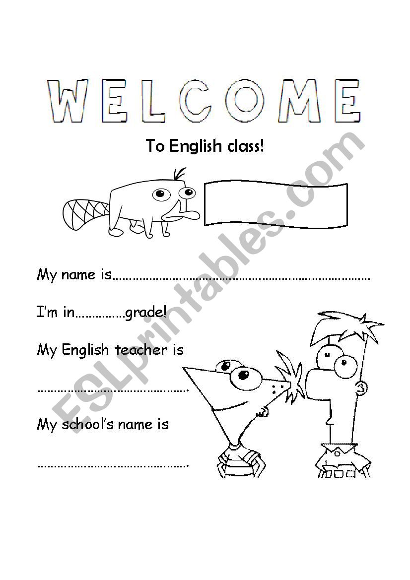 English notebook cover worksheet