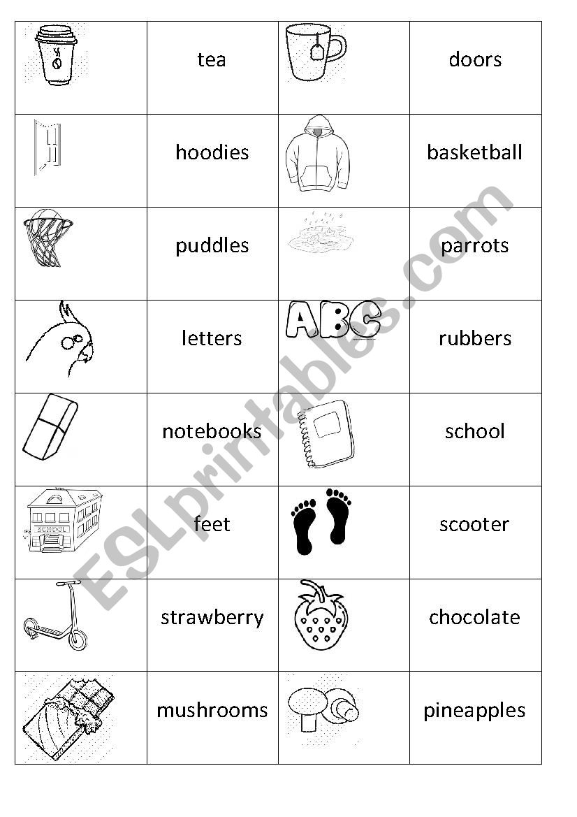 Double letter words dominoes worksheet