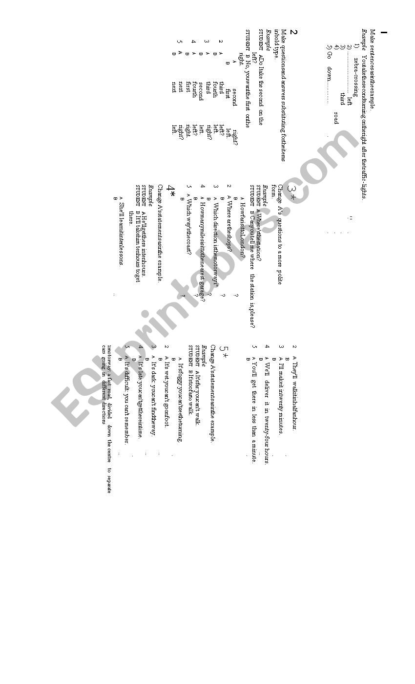 DRILLS worksheet