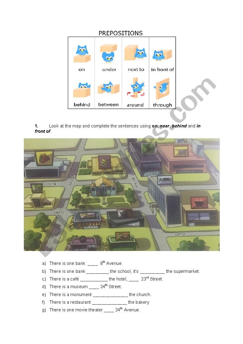 ASKING FOR/GIVING DIRECTIONS - PREPOSITIONS