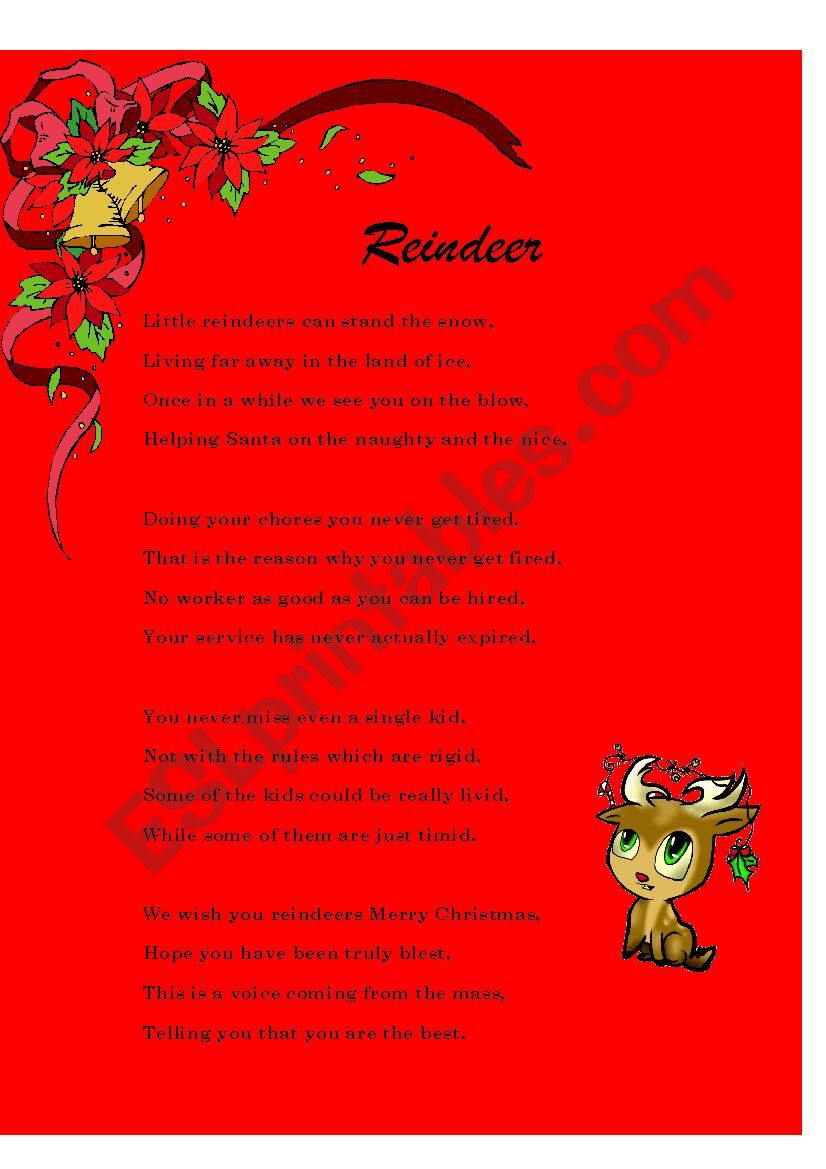 Think Tales 21 (Reindeer) worksheet