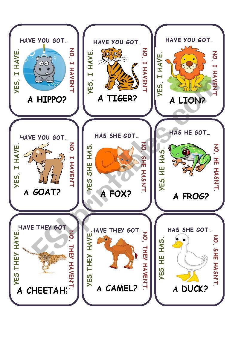 Animals go fish - 3 worksheet