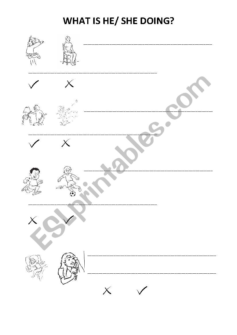 Whats he/she doing? worksheet