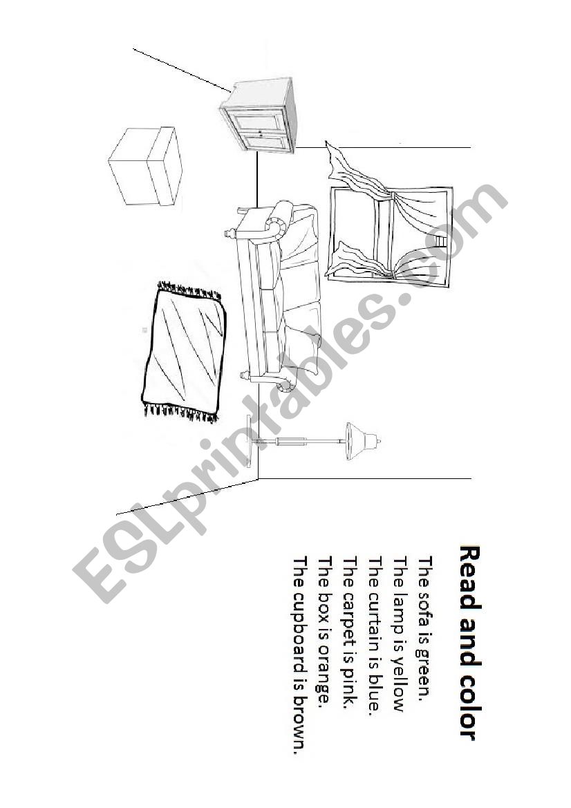 Read and color  worksheet