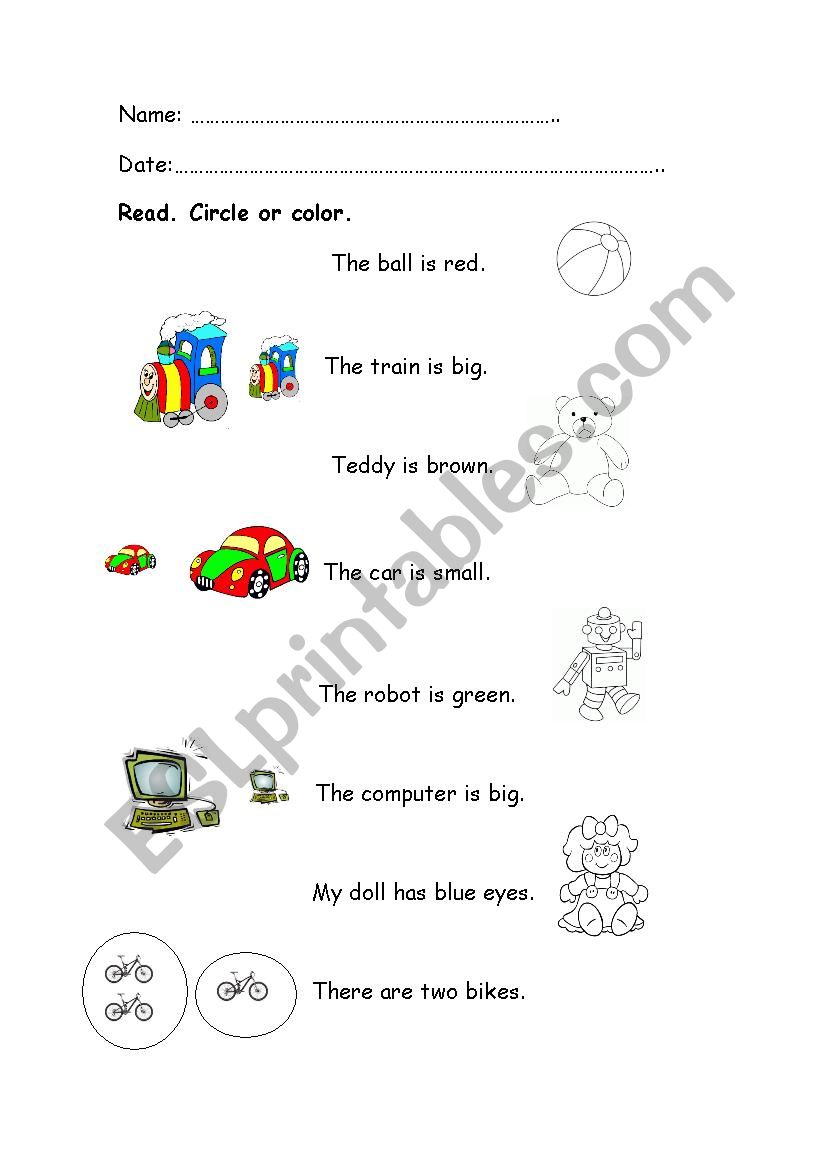 reading esl worksheet by convi