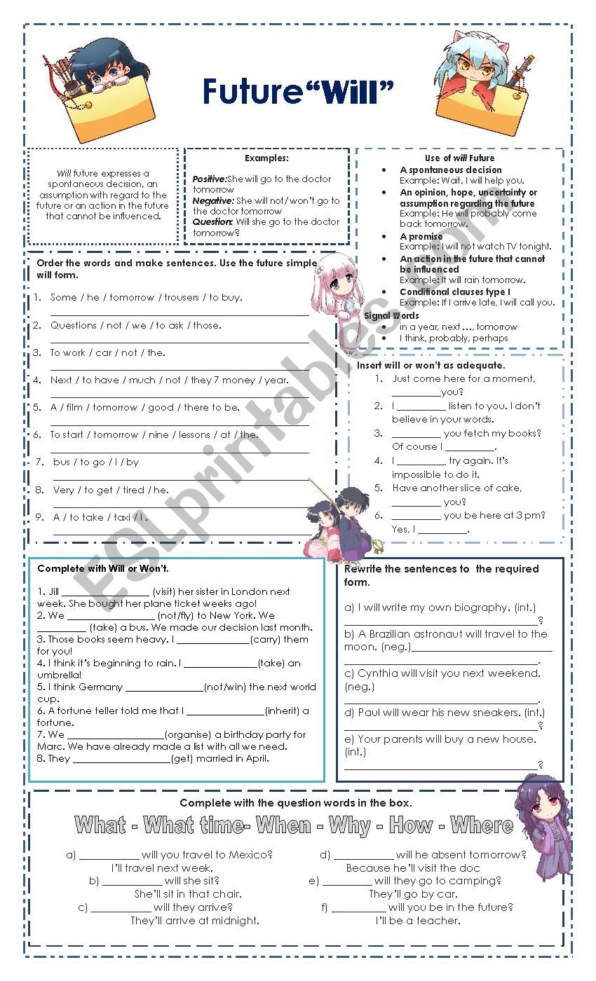 Future Will worksheet