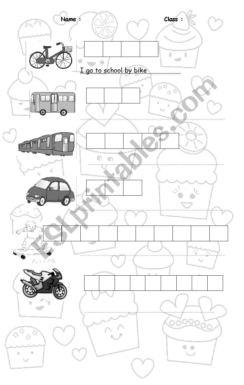 Transportation worksheet