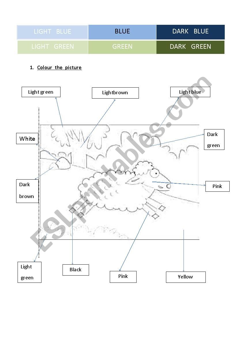 Colours worksheet