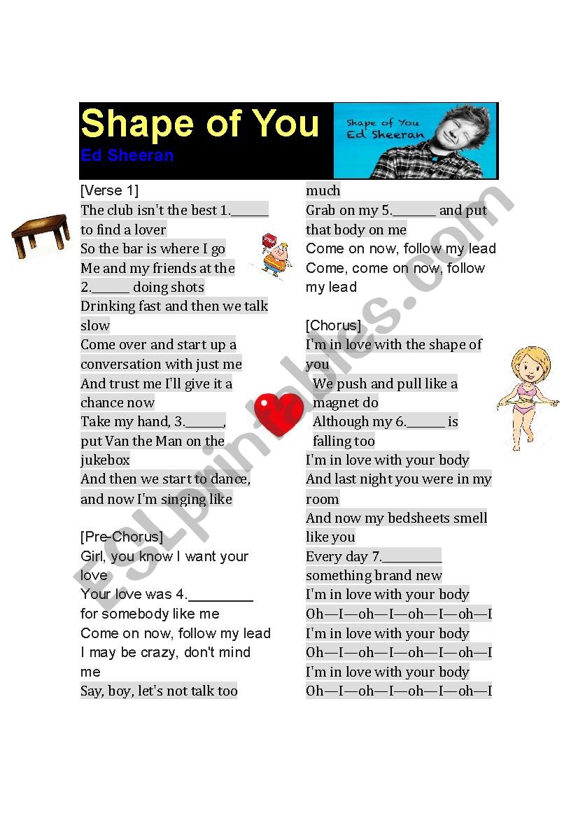 Ed Sheeran - Shape of you - Lyrics