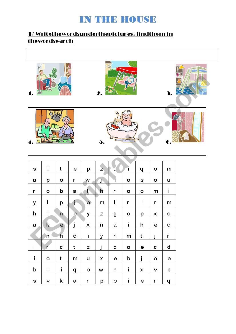 In the house - Happy House 2 worksheet