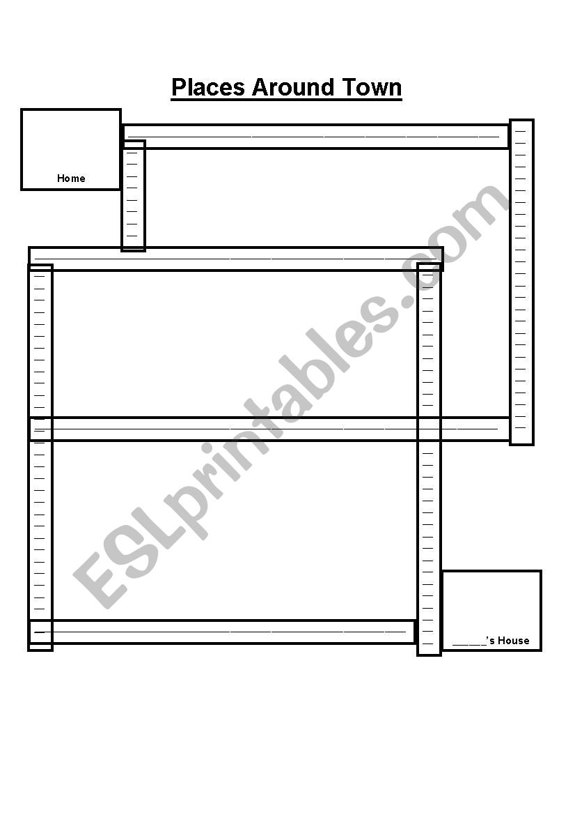 Places Around Town worksheet