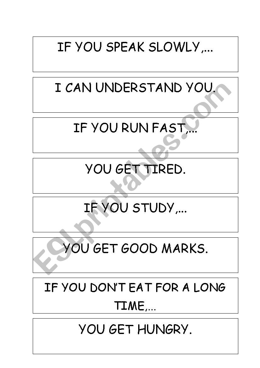 ZERO CONDITIONAL worksheet