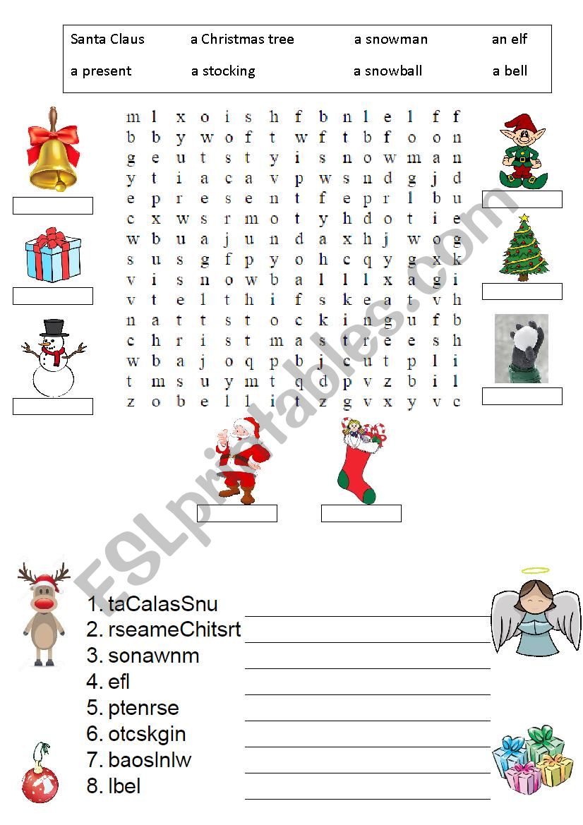 Christmas worksheet worksheet