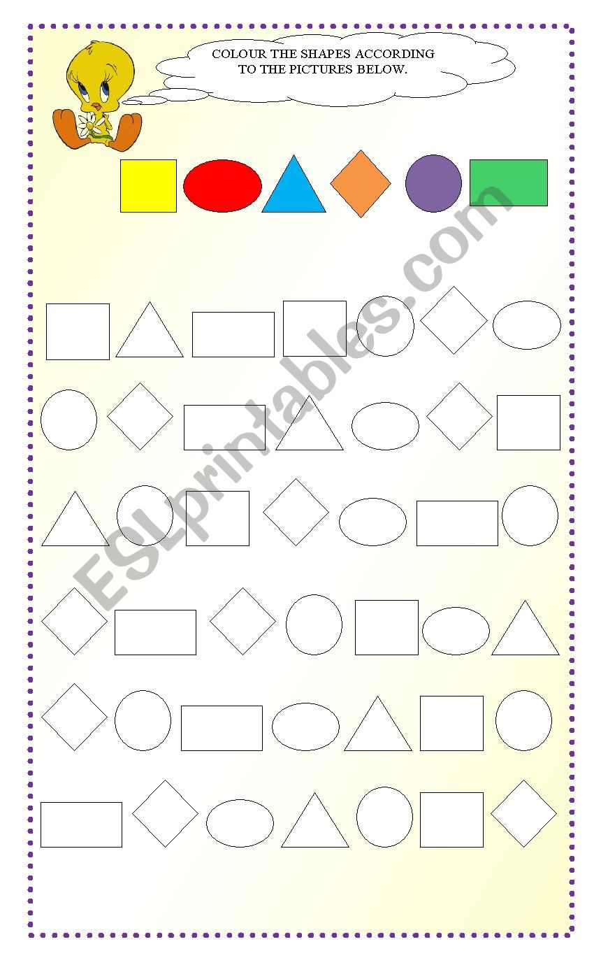 Shapes worksheet