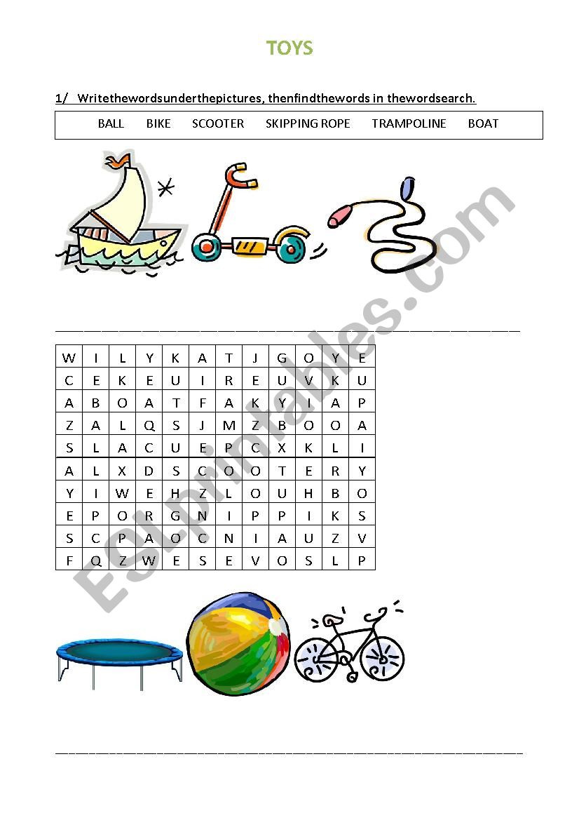 Toys - Happy House 2 worksheet