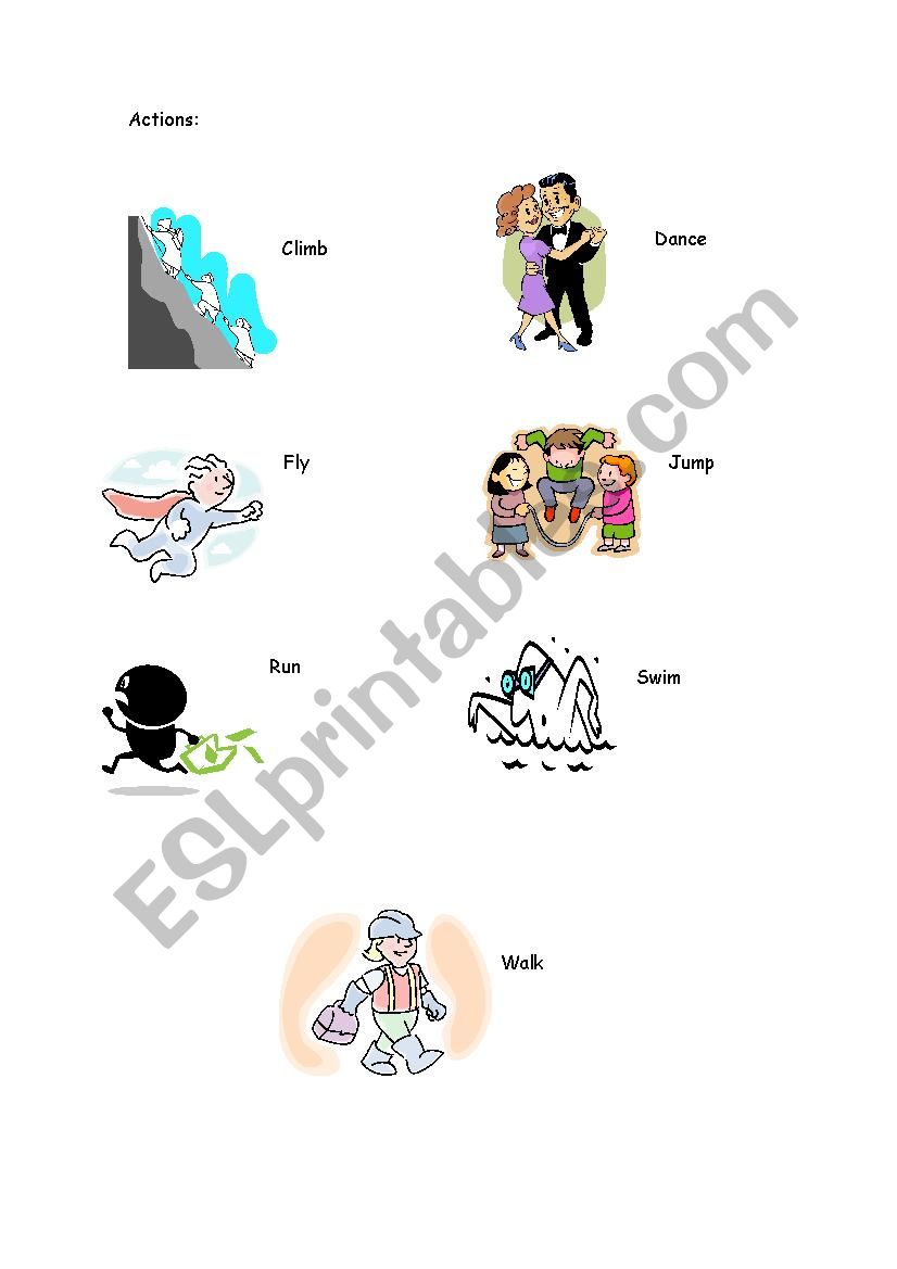 Actions worksheet