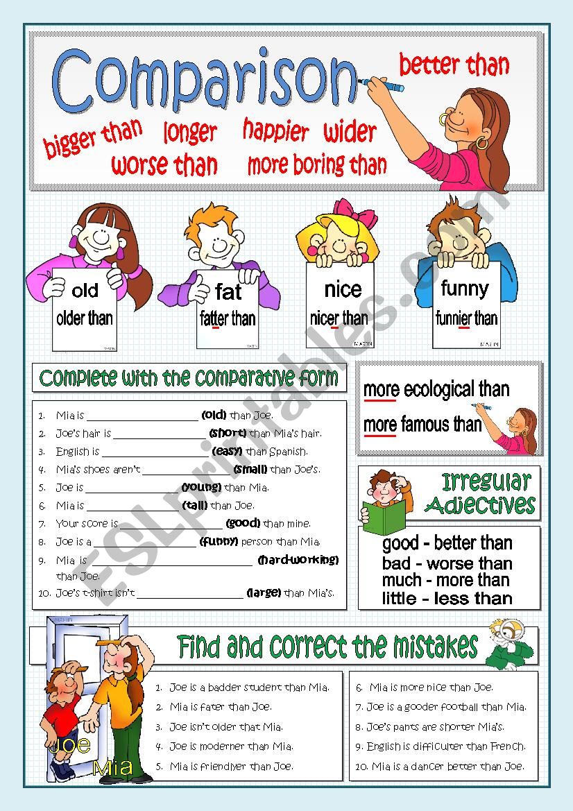 BASIC COMPARISON worksheet