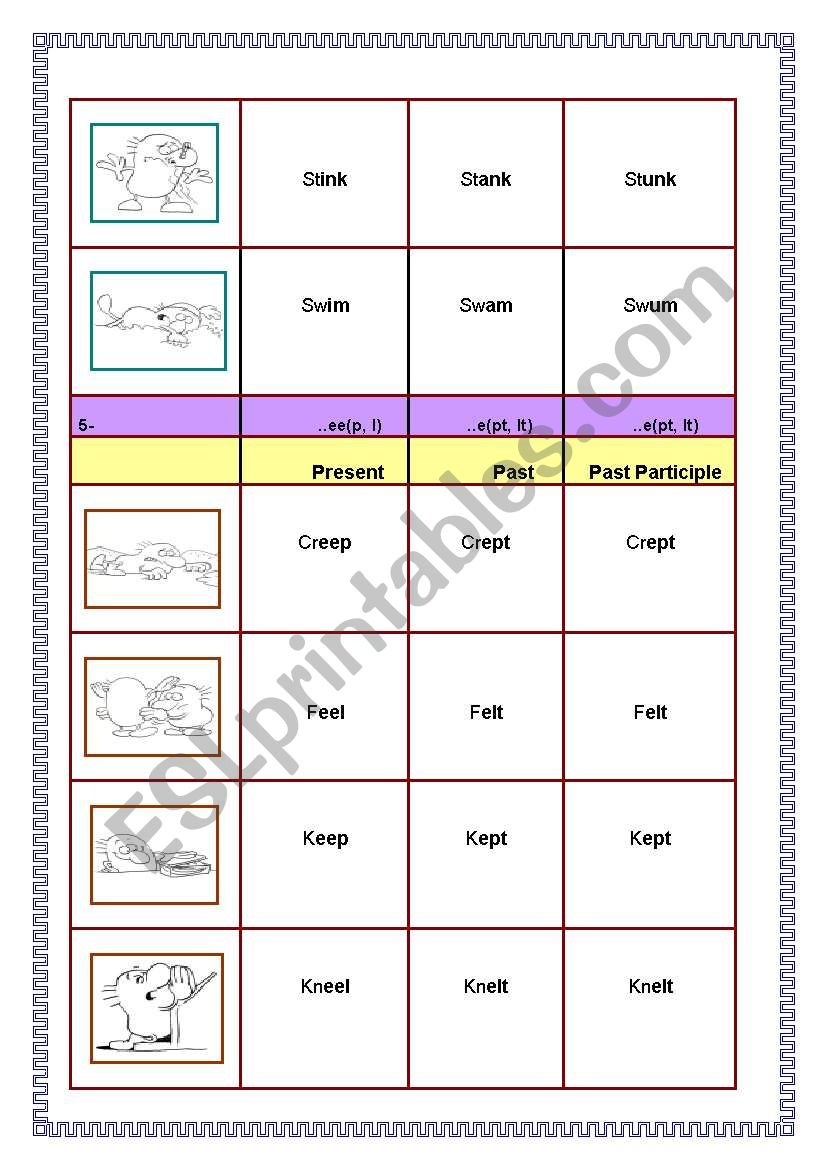 Irregular verbs (2/4) worksheet