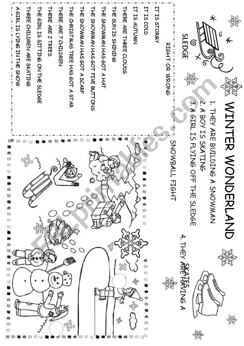 Winter Wonderland worksheet