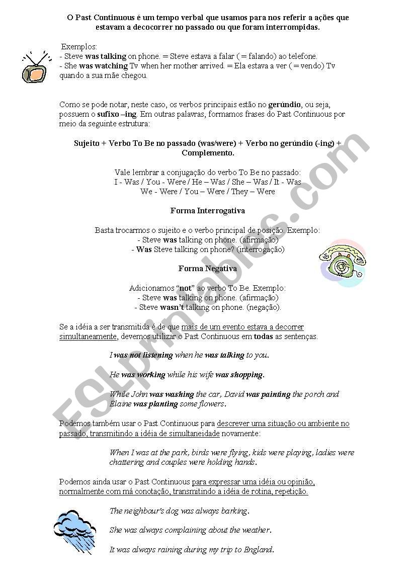 Past Continuos worksheet