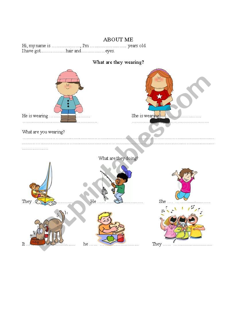 Present Continuous, revision worksheet