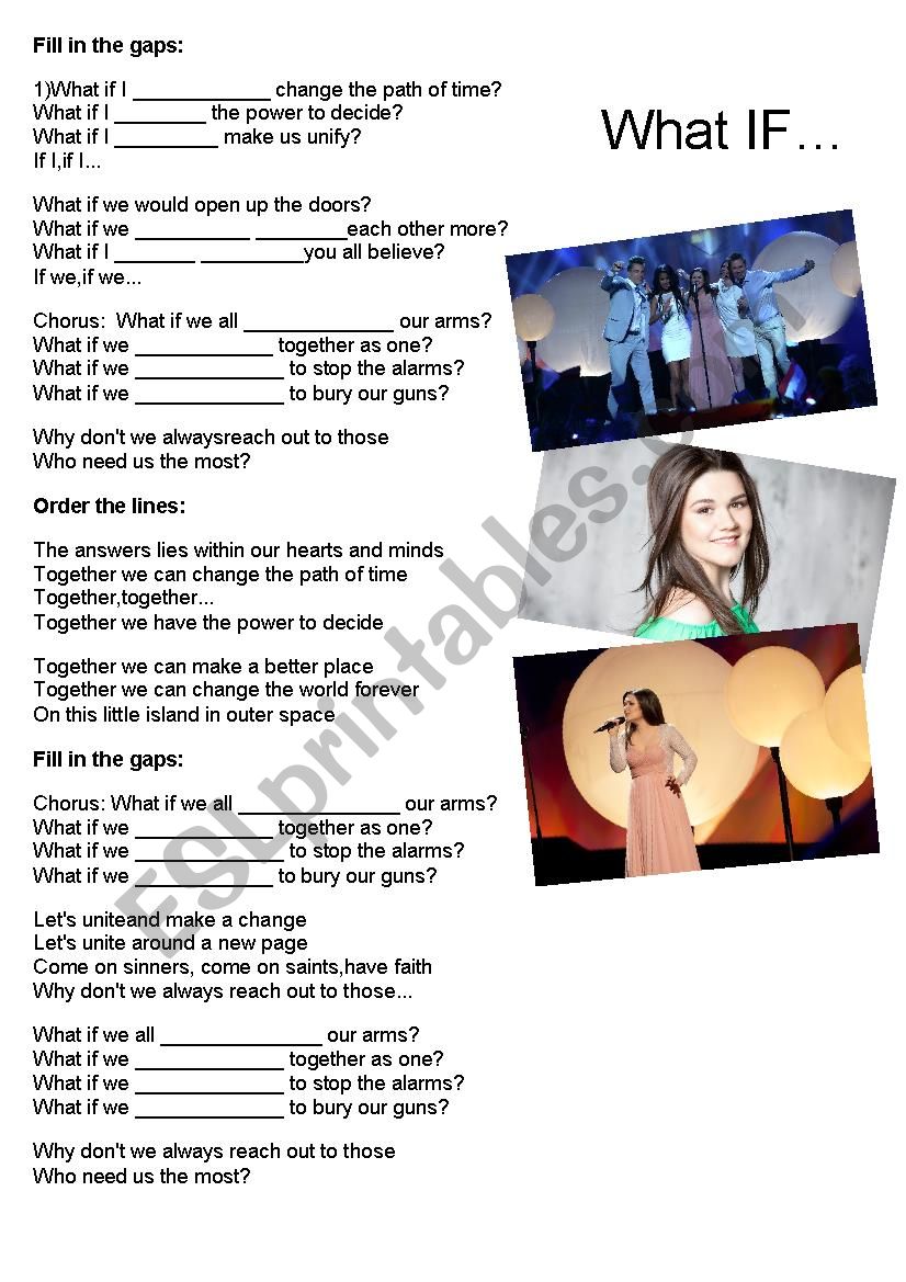 Song worksheet 