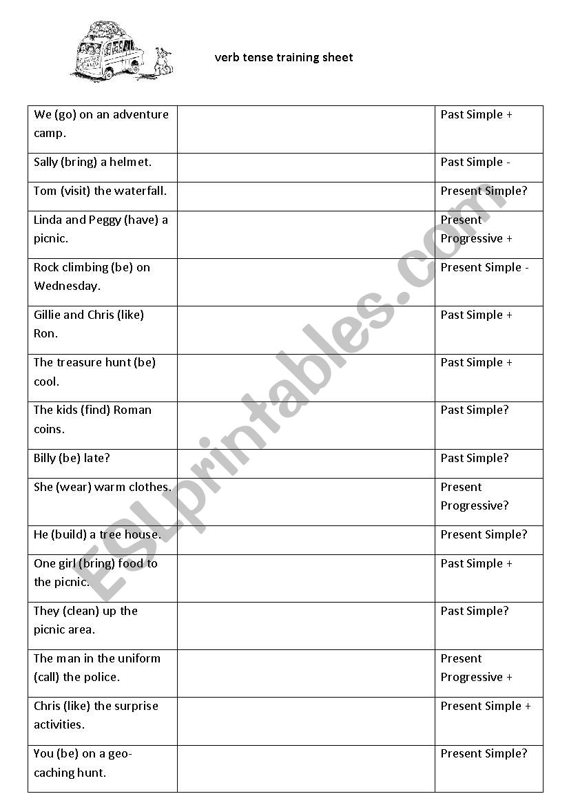 mixed tenses worksheet