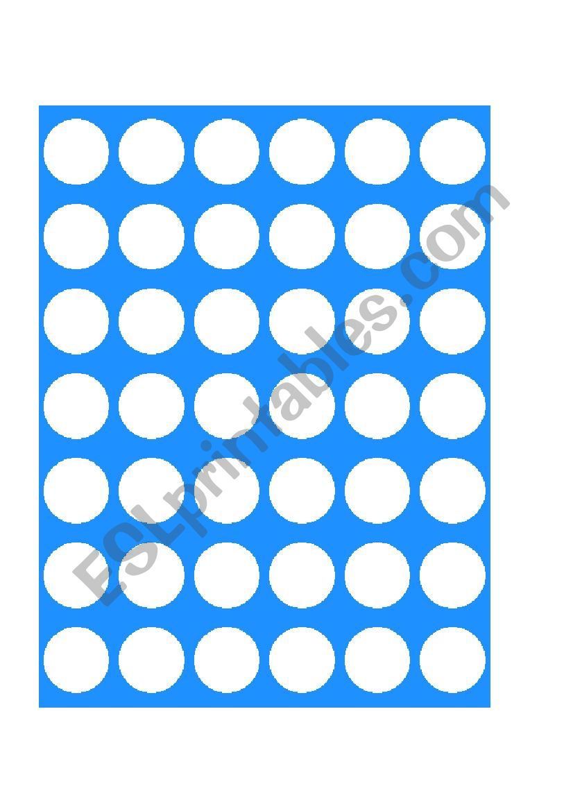 Connect 4 Boardgame worksheet