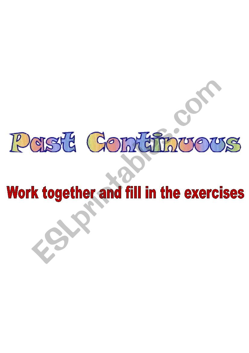 past continuous worksheet