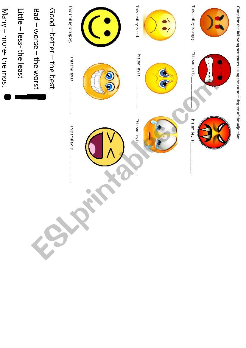 Adjectives. Degrees of comparison