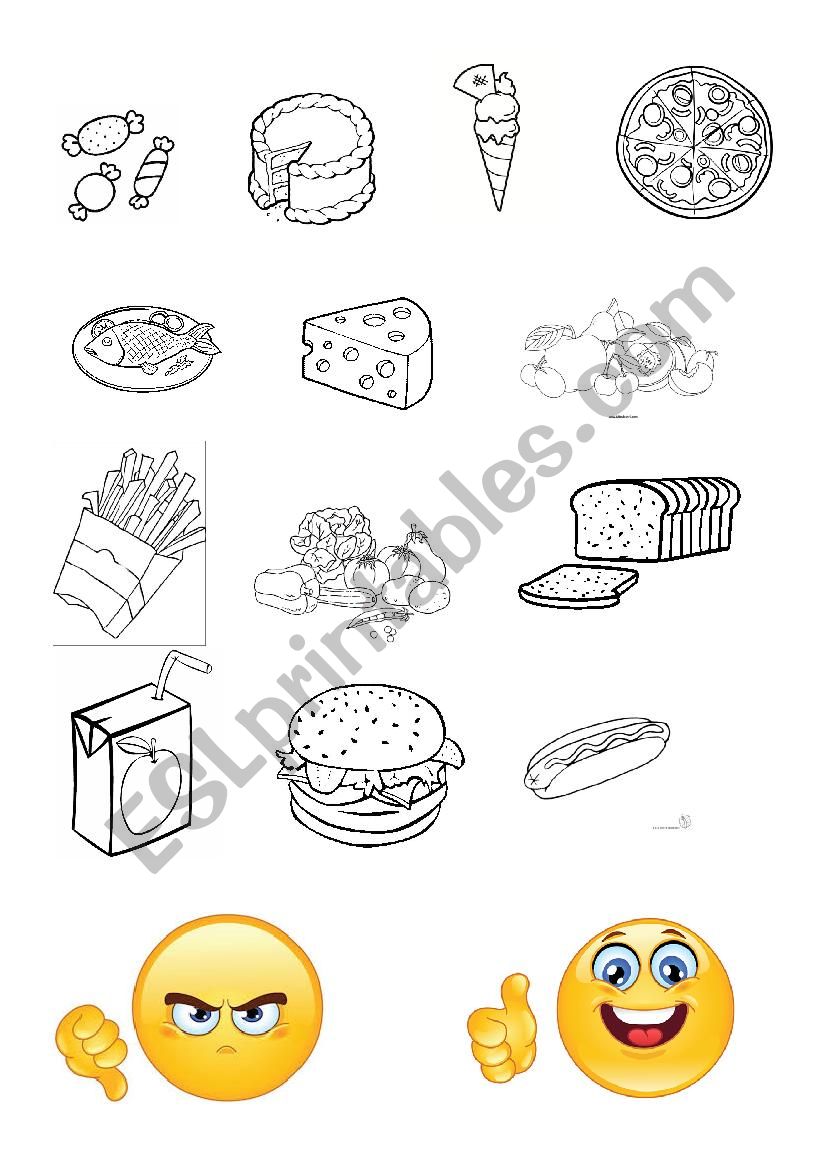 I like /I dont like worksheet