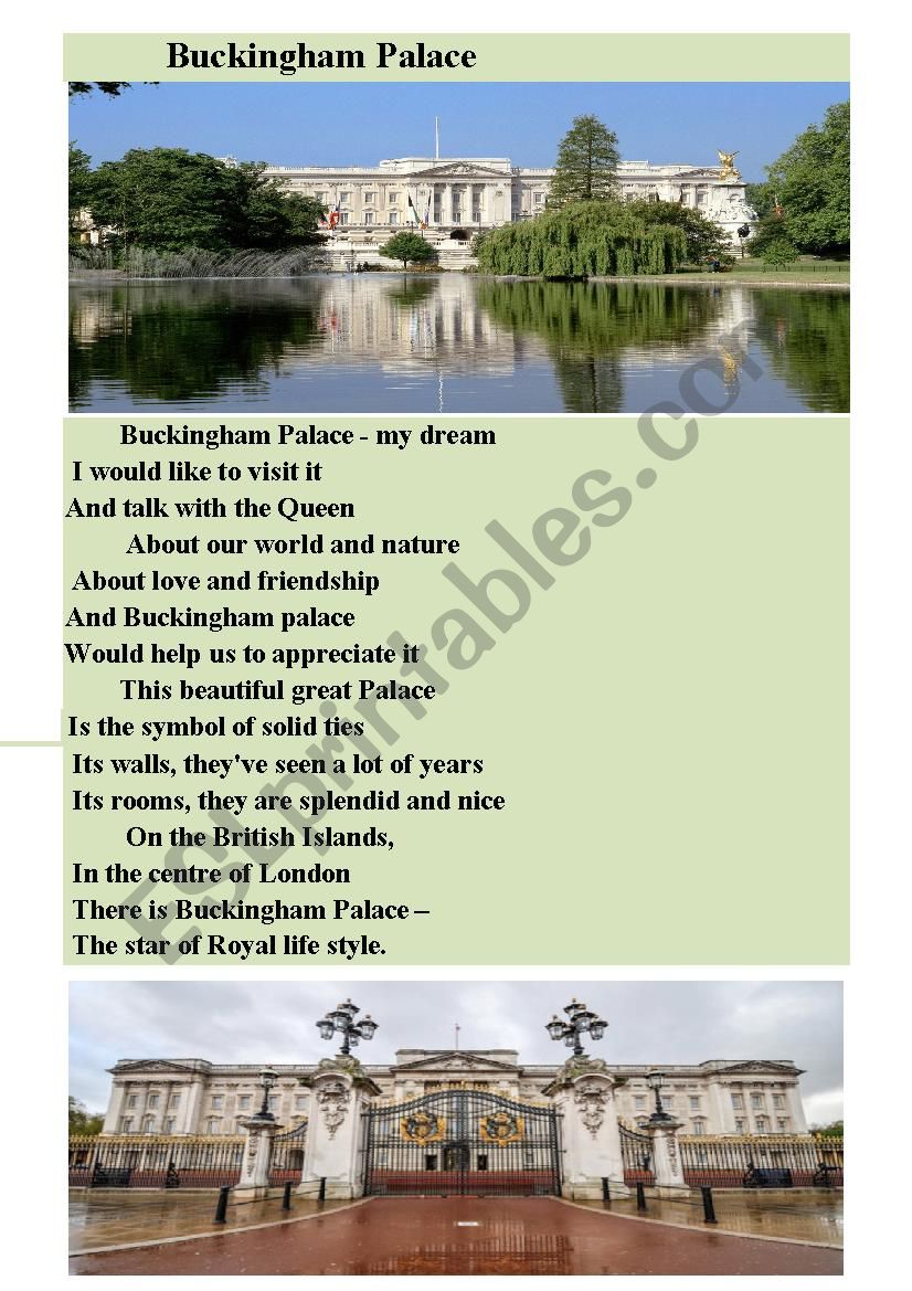 Buckingham Palace worksheet