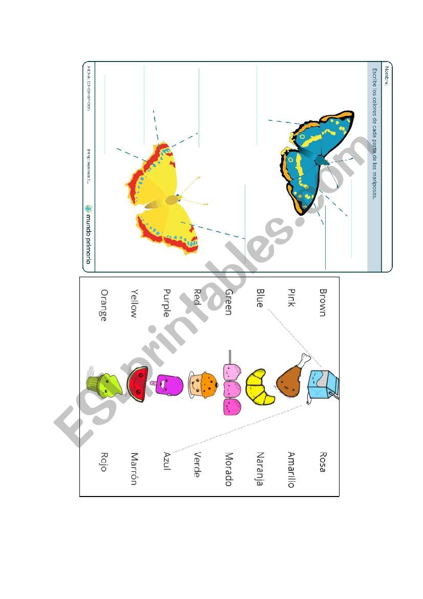 Colours worksheet