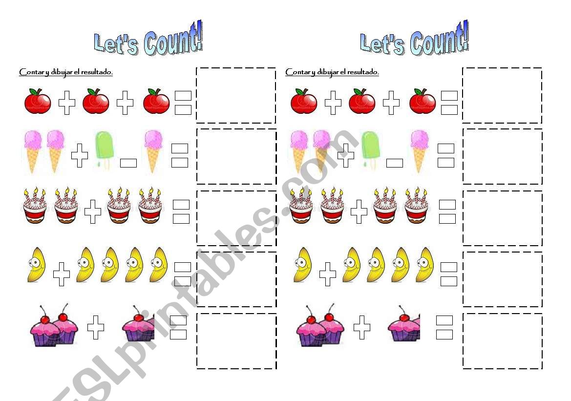 Lets Count! worksheet